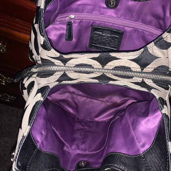 Silver COACH Shoulder Purse/ Handbag-Vintage - Picture 3 of 6